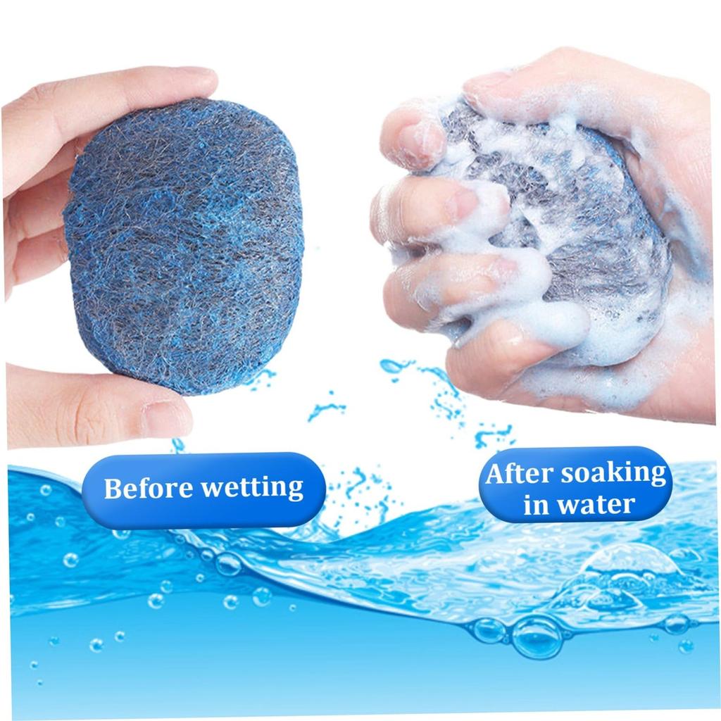 10PC Steel Wool Pads Easy Cleaning Steel Wool Reusable Dish Absorbent & Foam Steel Wool Soap Pads For Household Cleaning