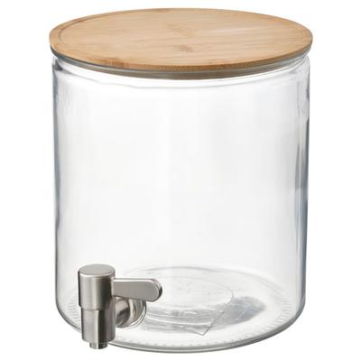 IKEA Сервировочный кувшин 4 л Стекло 365+ Бамбук/Прозрачный (205.391.03/20539103)