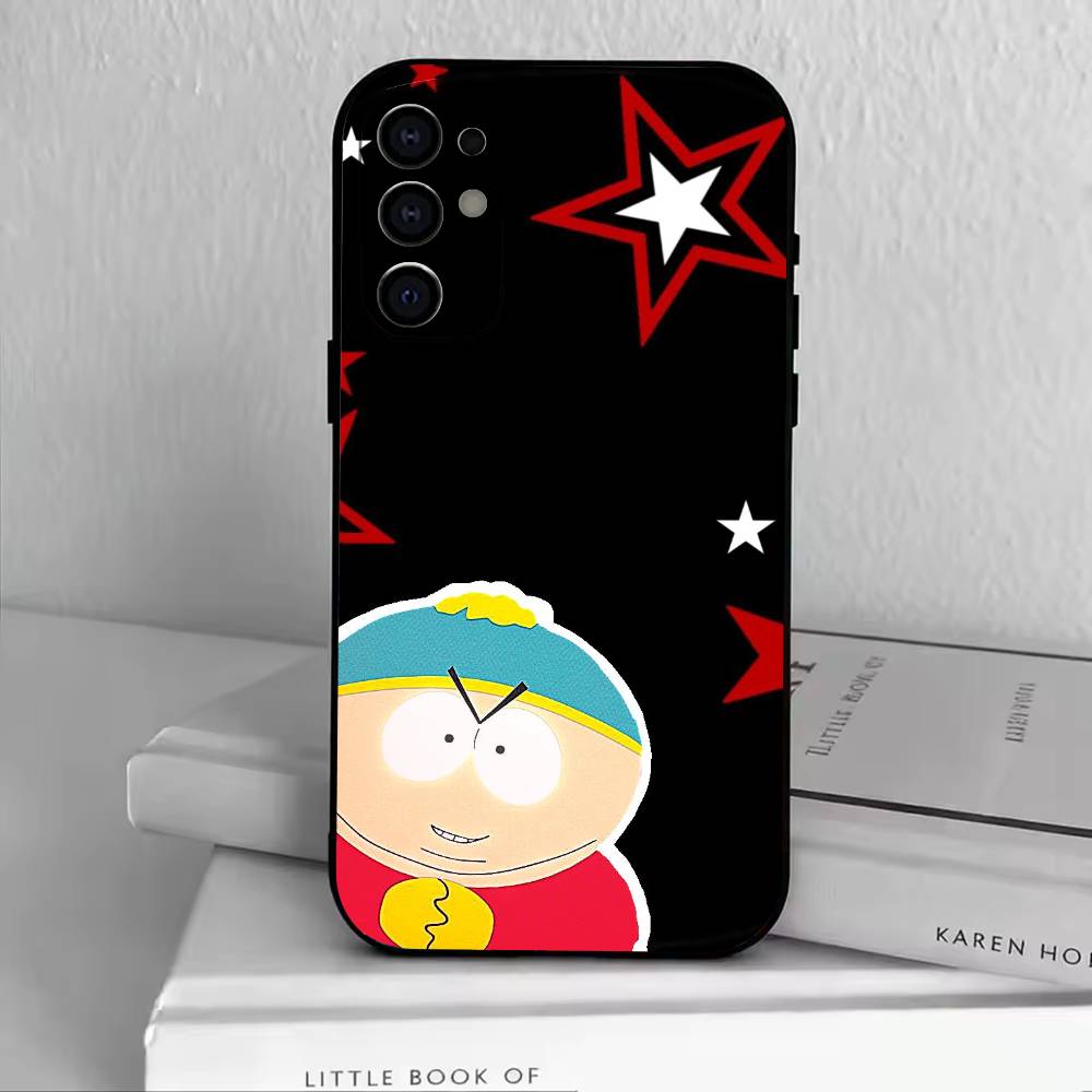 C-Мультяшный S-Саус Парк Чехол для телефона для Samsung S25,S24,S21,S22,S23,S30,Ultra,S20,Plus,Fe,Lite,Note,10,Черный чехол