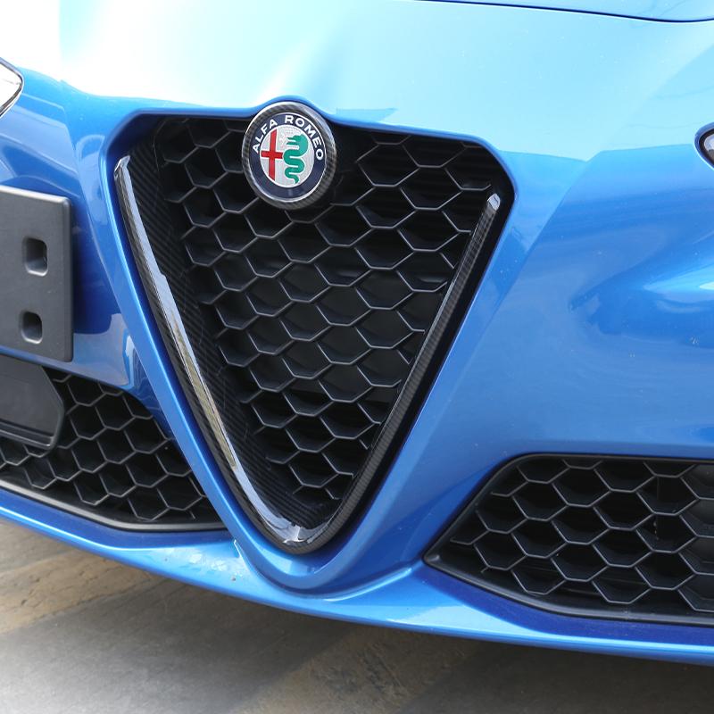 Для Alfa Romeo Giulia Stelvio 2017 2018 2022 ABS углеродное волокно/красный/черный передняя решетка декоративная рамка
