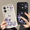 Матовый мягкий чехол с принтом фиолетовой бабочки для Xiaomi 14T 13T Pro Poco F6 X6 Pro Redmi Note 14 13 Pro 12 11 10 TPU противоударный защитный чехол для объектива телефона