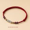 Ремешок для переноски Женский браслет из красной веревки с удачным кои Год рождения Дракона Мужской браслет на ногу из киновари с бусинами на удачу Цепочка на ногу Подарок