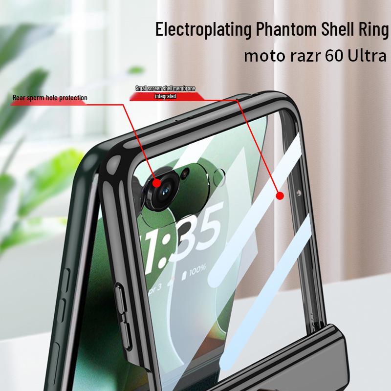 Прозрачный чехол для телефона Motorola Razr 6 Ultra с магнитным держателем