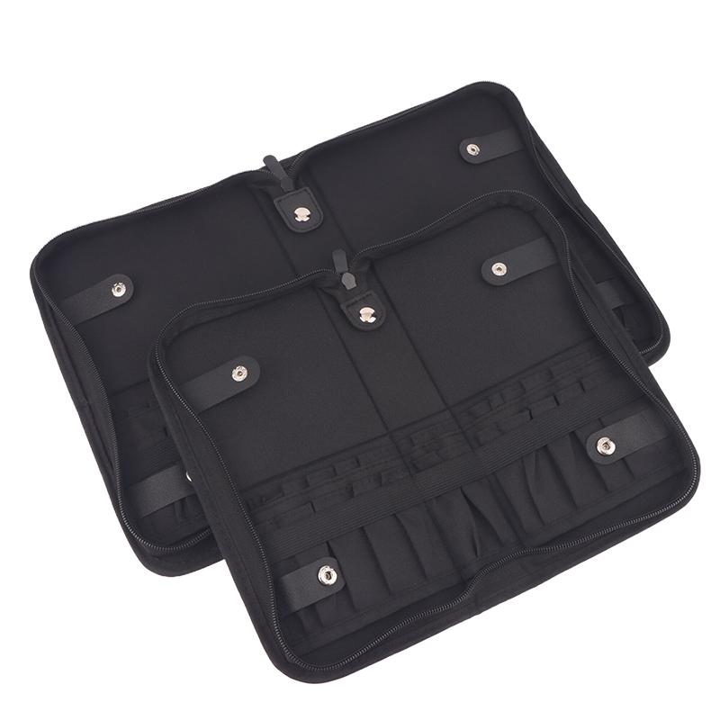 Складная сумка для кистей для макияжа с 12/14/23/29 отверстиями, органайзер для кистей для макияжа, дорожный косметический несессер для пудры