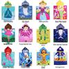 Ultra-Fine Fiber Cartoon Print Kids' Hooded Bath Towel Poncho