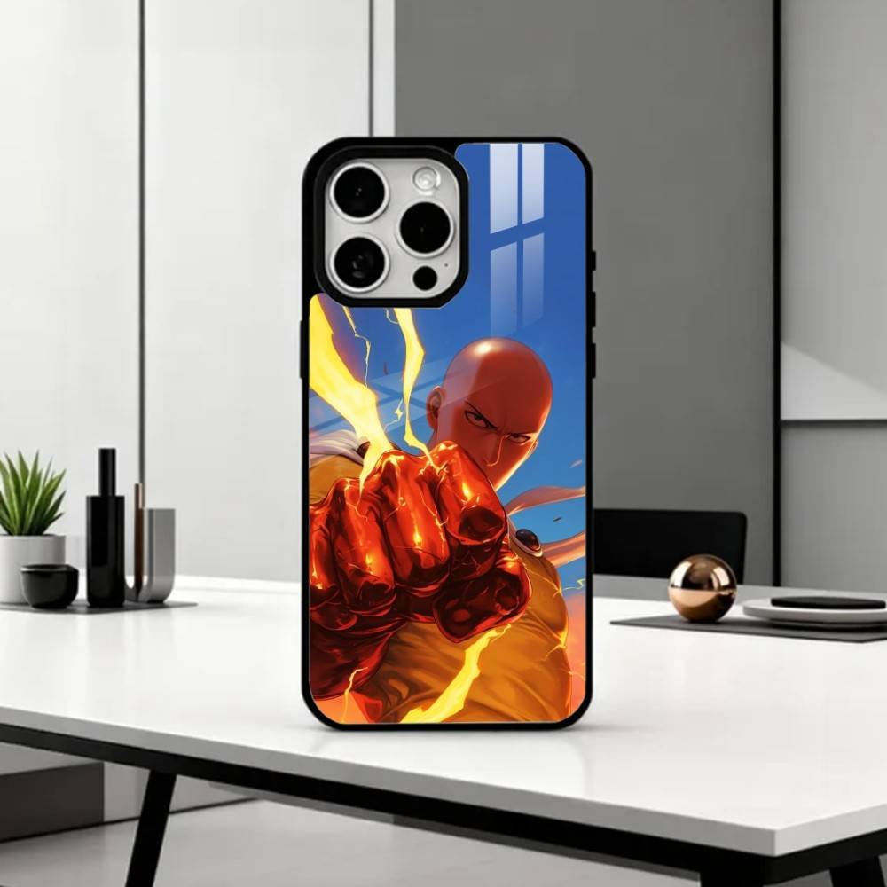Смешной Чехол для Телефона One Punch M-Man Для iPhone17,16,15,14,13,12,11 Plus,Pro Max Магнитный Для Magsafe Беспроводной Зарядки