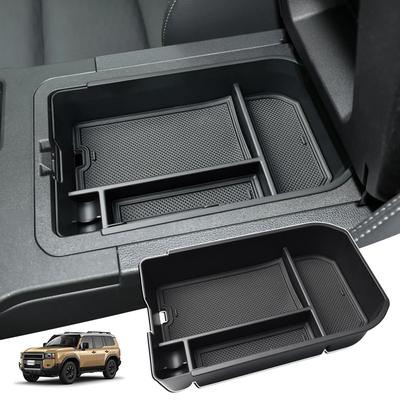Органайзер для центральной консоли для Toyota Land Cruiser 250 Prado J250 LC250 2024 2025 Ящик для хранения подлокотника Лоток для центральной консоли Автомобильный бокс