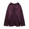 Kaslead New Arrival Women's Clothing Fashion Style Fashion Minimalist Back Pleated Loose Shirt 3067118