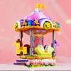 LOZ 1720 Dream Amusement Park Merry-go-round Carousel Horse Architecture DIY Mini Blocks Bricks Building Toy  No Box