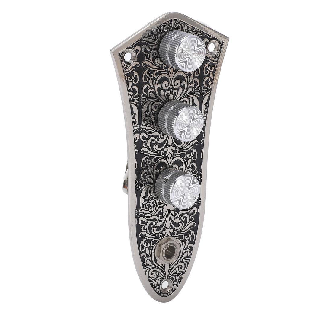 Металлическая плата регулировки громкости с жгутом проводов и ручкой переключателя для бас-гитары JB Jazz