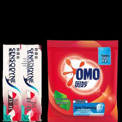 Набор Sensodyne Зубная паста и OMO Стиральный порошок