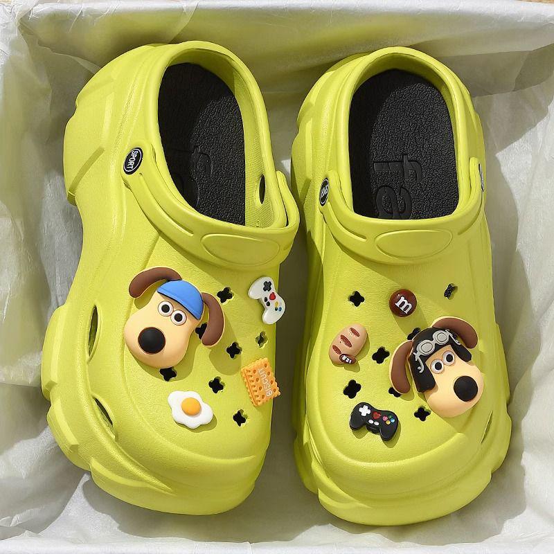 Женские летние 2024 года нескользящие пляжные сандалии Baotou на толстой подошве