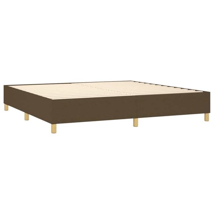 Maison Exclusive - Sommier à lattes de lit avec matelas Marron foncé 200x200 cm