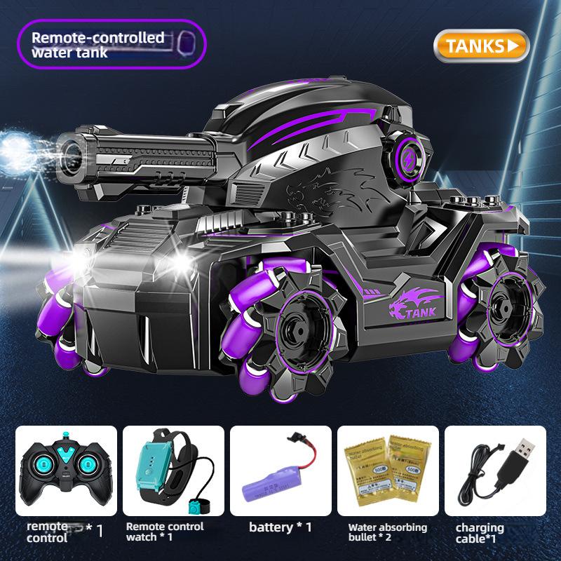 Children's Gesture Sensing Stunt Remote Control Car, Water Bomb Launching, Drifting Four-wheel Drive Mecha, Water Bomb Remote Control Tank Car