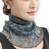 Women Vintage Flower Veil Small Scarf Neck Gaiter Outdoor Casual Headband Motorcycle Head Scarf