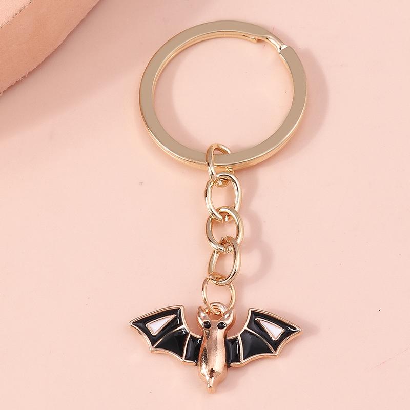 Cute Enamel Ghost Keychain Halloween Witch Pumpkin Bat Keyring Pendants for Car Key Holder Handbag Decor Jewelry  Accessories