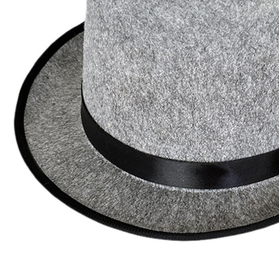 Детская джазовая шляпа с декором из ленты, для вечеринки, косплея, выступления, легкая шляпа-топпер