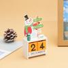2pcs Christmas Wooden Calendar Ornament Countdown Santa Claus Snowman DIY for Tabletop Ornaments Christmas Decoration 2026