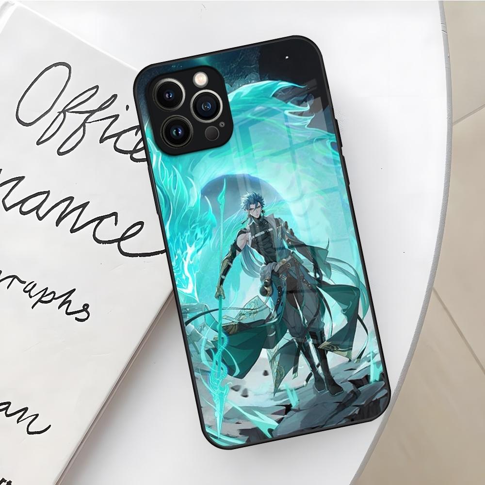 Чехол для телефона Wuthering Waves для iPhone 16 15 14 12 11 13 Pro Max Mini X Xr Xs Se 8 Plus Стеклянная крышка