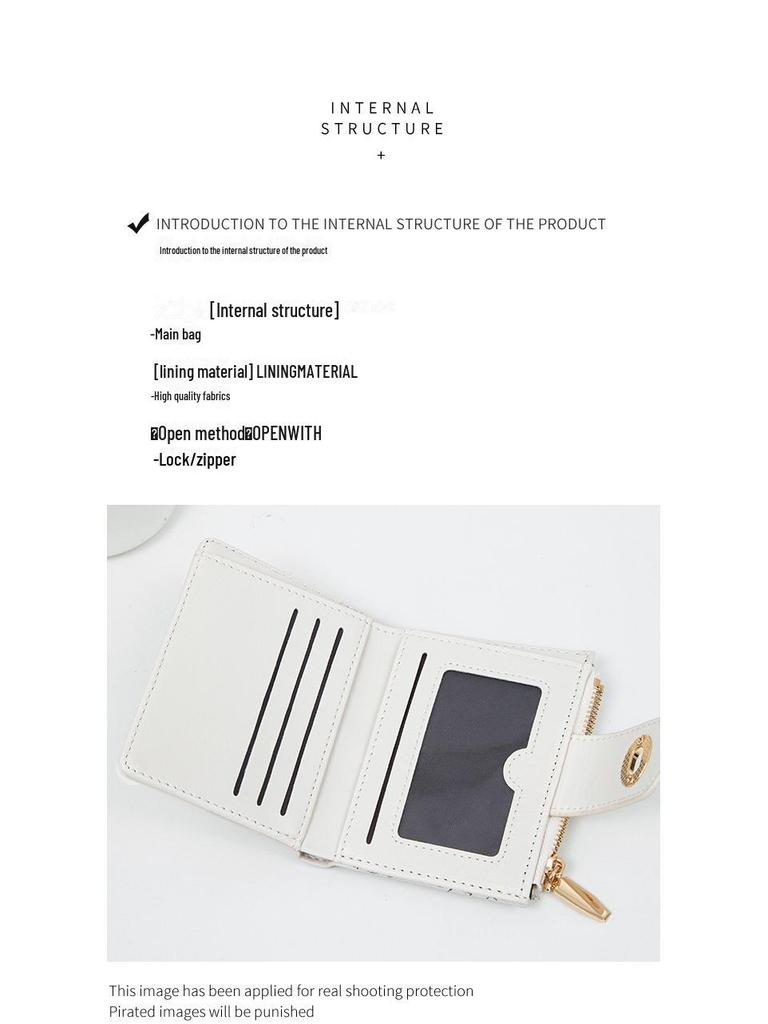 Короткий женский кошелек в японском и корейском стиле — простой, однотонный, тонкий, высококачественный, многофункциональный, модный для студентов