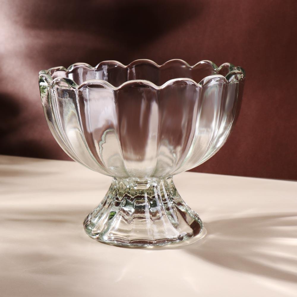 Миска для мороженого в форме цветка, прозрачные стаканчики для пудинга, салатница, коктейльный бокал для холодного напитка