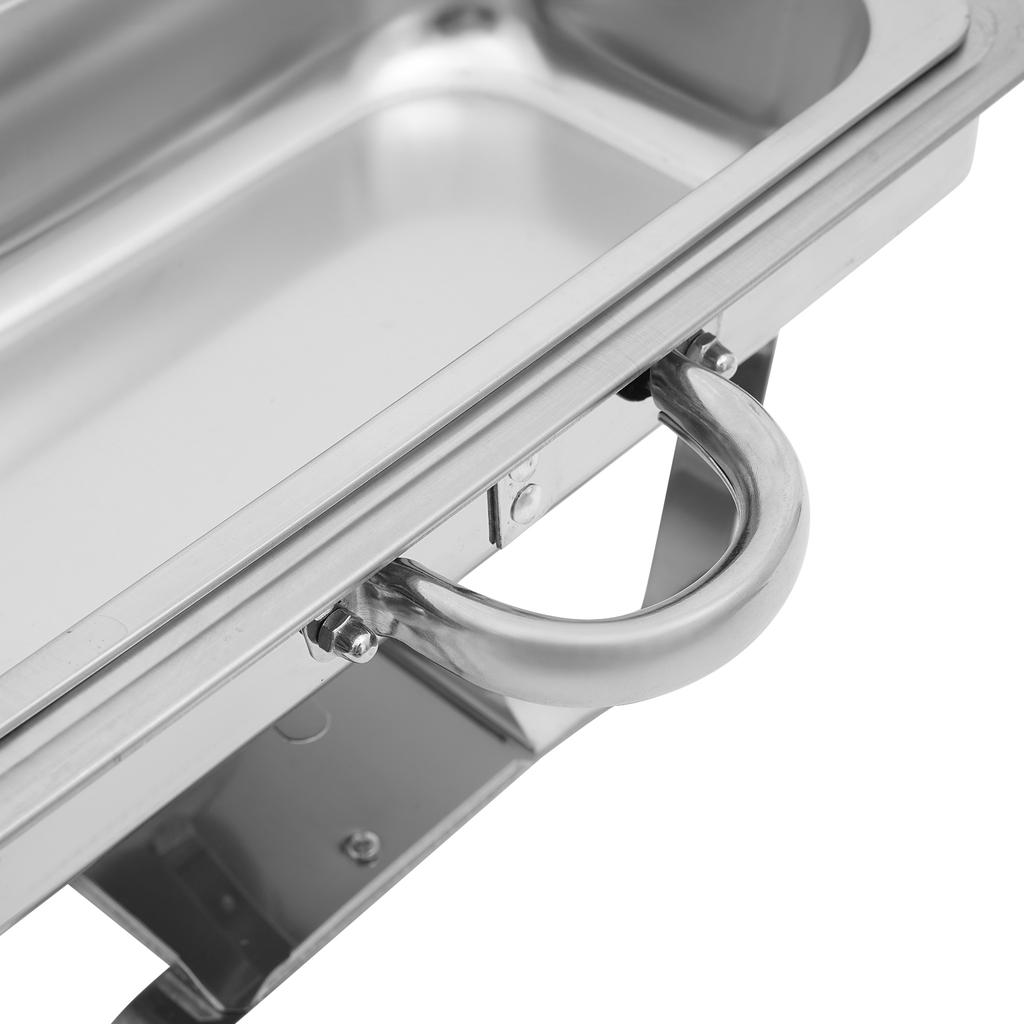 Профессиональная прямоугольная мармитница 3x3 л, сервер для шведского стола с держателями для топлива для кейтеринга, вечеринки, свадьбы, пикника