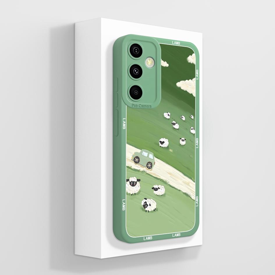 Мягкие чехлы для Samsung A55 C55 M55 A35 M35 F14 F15 Shell Pretty Sunflowers Golden Lotus Тонкий силиконовый легкий защитный корпус для Samsung Capas