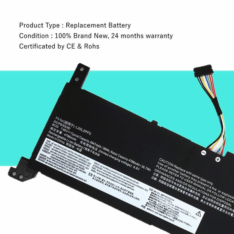L20L2PF0 L20M2PF0 L20C2PF0 L20B2PF0 L20L3PF0 L20C3PF0 Laptop battery For Lenovo IdeaPad 3-14ALC6 Gen 6 V14 V15 V17 G2 ITL