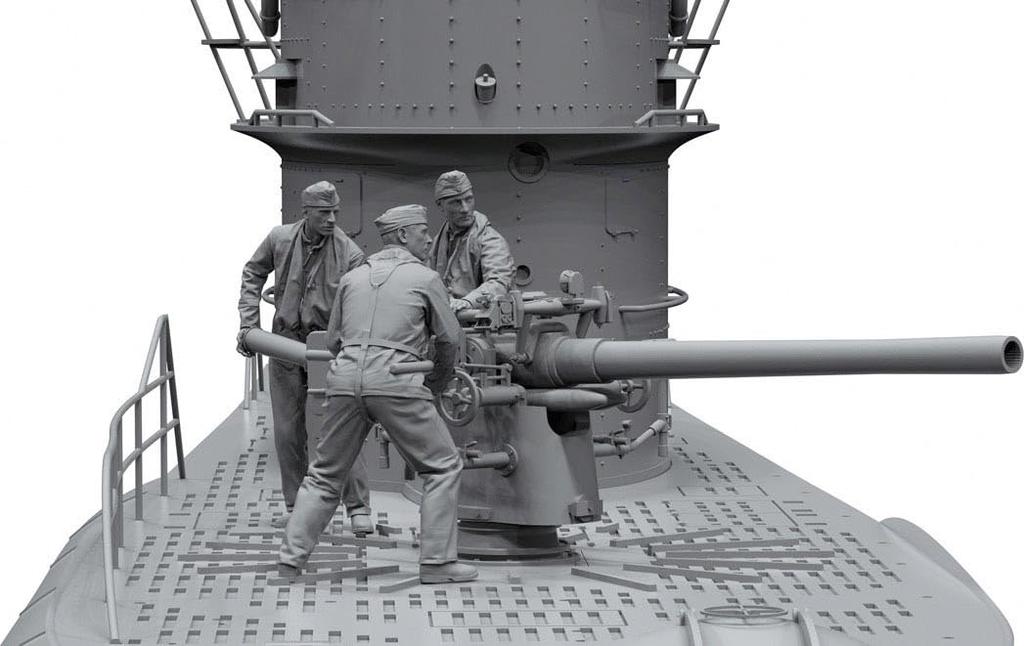 Набор из 6 деталей для сборки подводной лодки ВМС Германии Border Model BR002 Molding Color 1/35 и