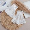 Elegant Romantic Mesh Lace Detachable Layered Ruffle Fake Sleeves Sweet Decoration Sweater Elastic Wrist Horn Cuffs