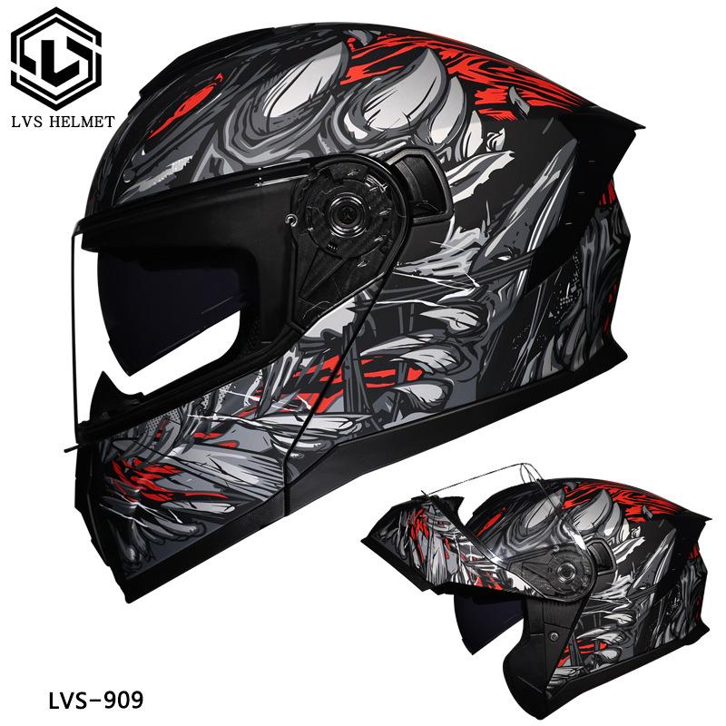 Motorcycle Helmet Men's and Women's Face-off Helmet Summer Locomotive Full Helmet Universal Safety In All Seasons