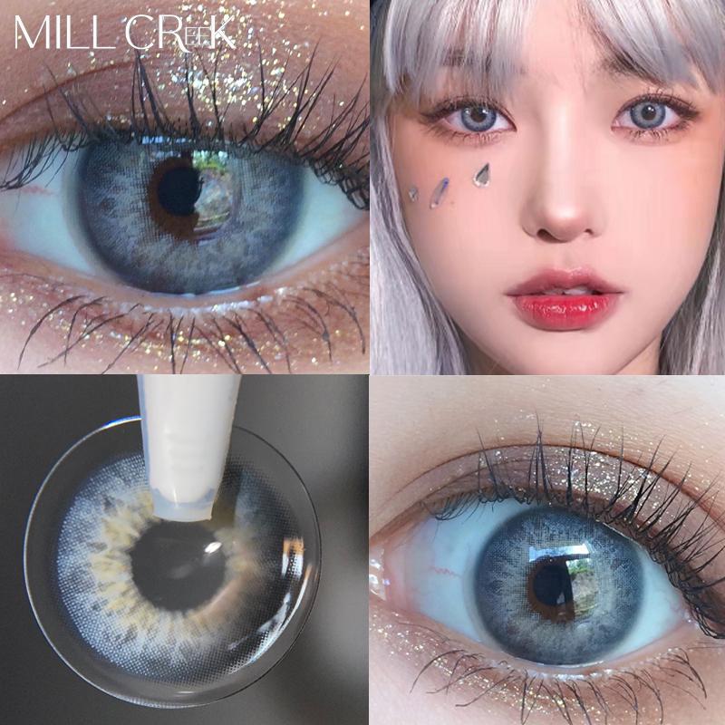 Contact Lenses For Eyes One Pair Colored Contact Lens Green Brwon Natural Look Diamond Beauty Cosmetic Color Lens Eyes Korean