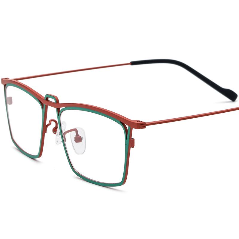 Unisex Retro Geek Multi-Color Titanium Myopia Glasses Frame