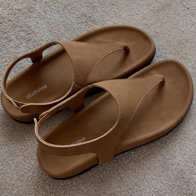 Овчина минималистичный темперамент елочка щипок ноги отпуск нишевый стиль кожаные сандалии женская обувь