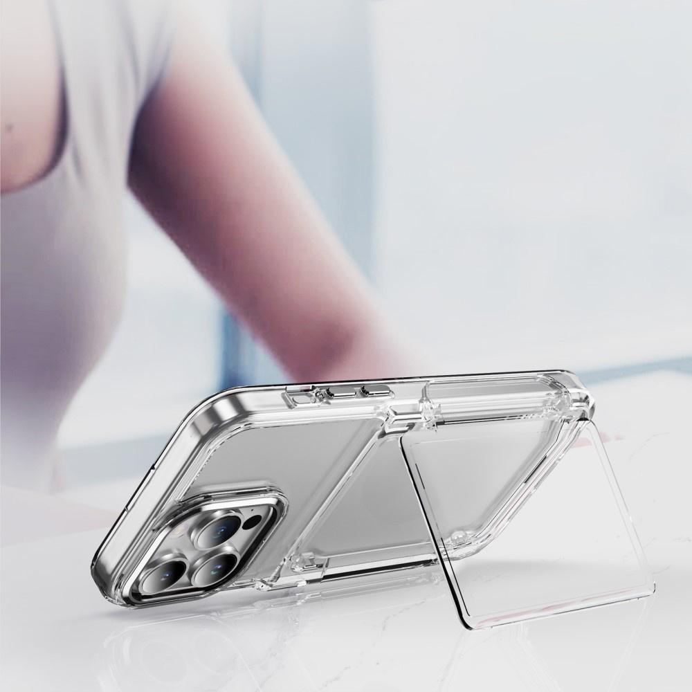 Case for iPhone 16 Pro Max, Card Holder Kickstand, transparent