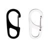 10Pcs/set Wiregate Carabiner Clip Stainless Steels D-Shape Spring Clip Multiuse for Hiking Camping Traveling Backpacking