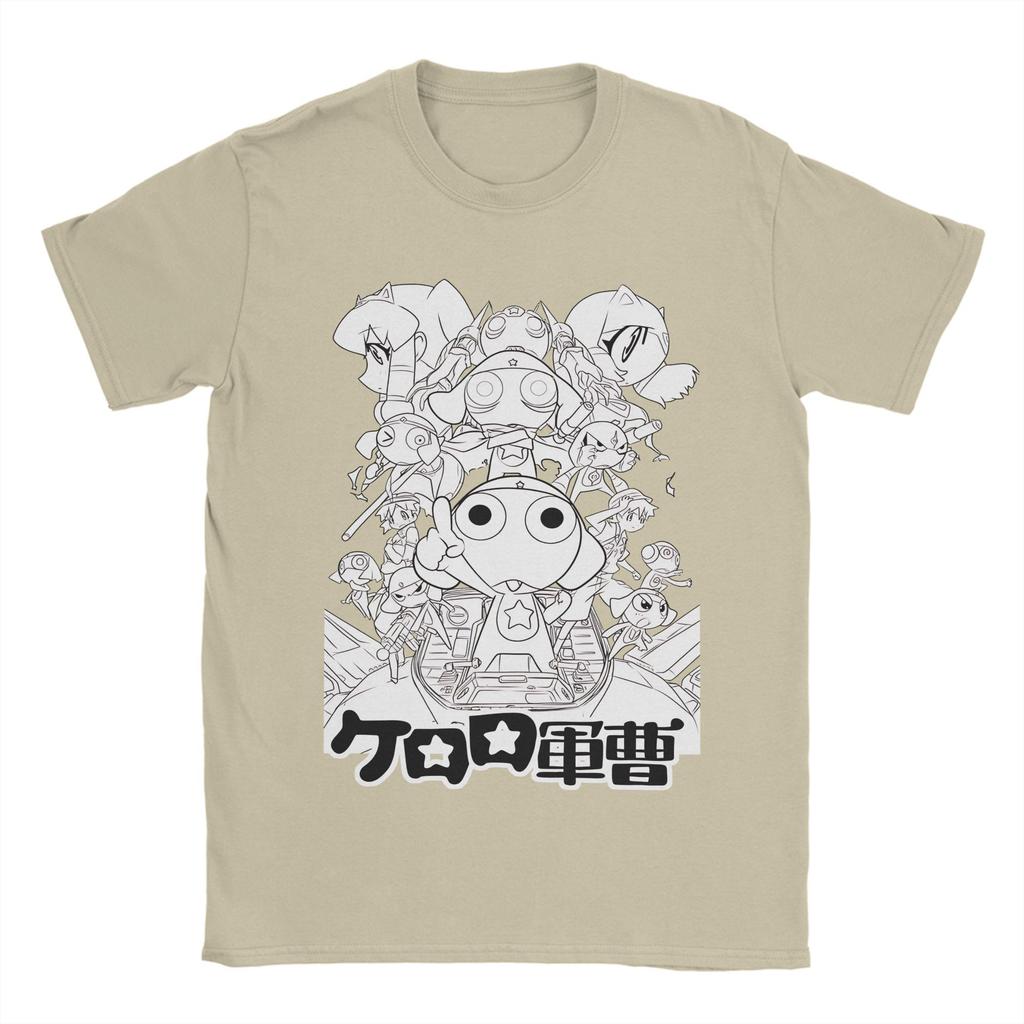Манга Кэроро Принтованные Футболки Мужские Женские Хлопковые Футболки Одежда