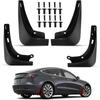 Mudflaps Mud Flaps Splash Guards Mudguards Flap Front Rear Fender Protector Carbon Fiber Fender for Tesla Model 3 Car Accessor