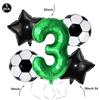 Soccer Birthday Balloon Kit Foil Football Air Globos 32inch Foil Number Balloons Kids Boys Sports Theme Party Favors Supplies