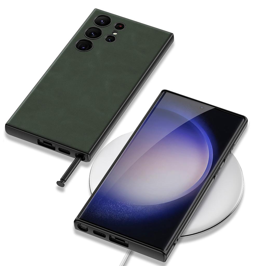 Подходит для чехла для мобильного телефона Samsung S24Ultra S24plus Однотонный матовый кожаный противоударный простой защитный чехол для мужчин и женщин
