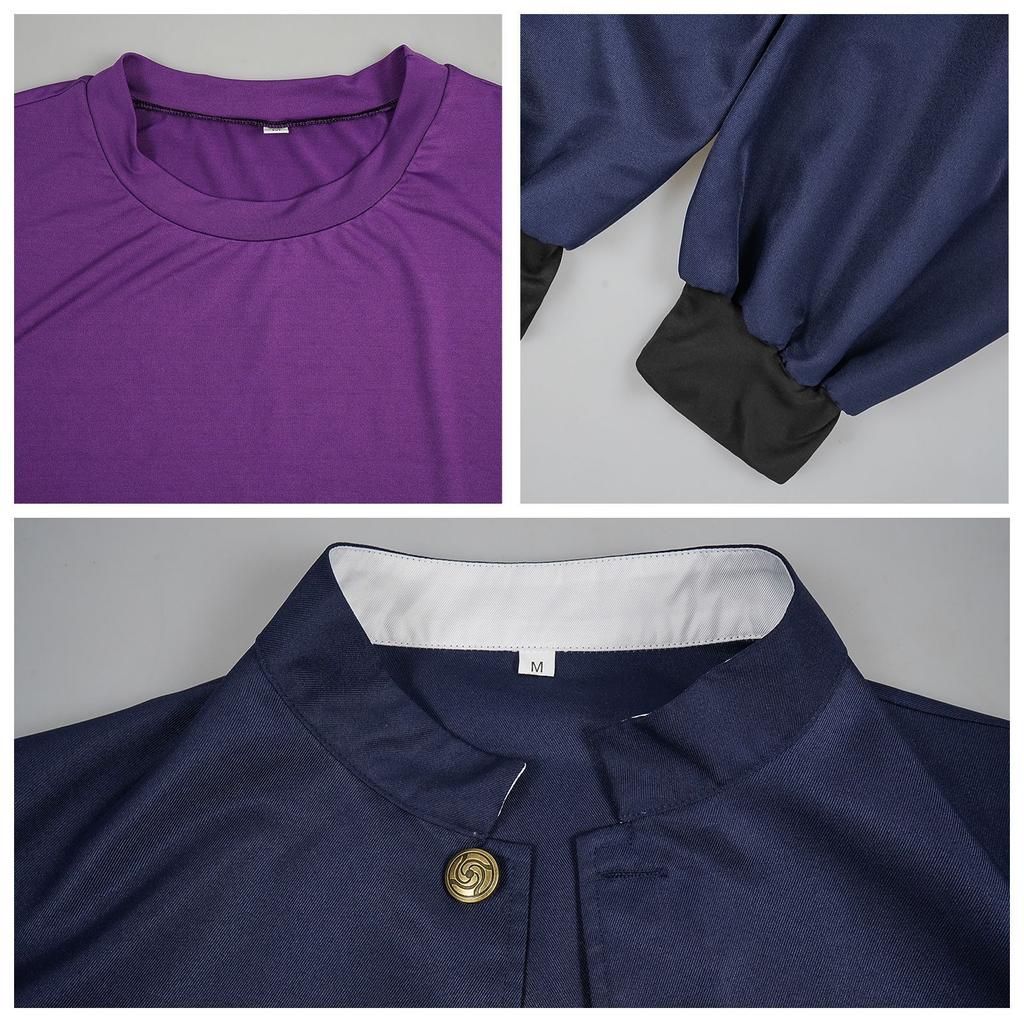 Аниме дзюдзюцу кайсэн тодо аой косплей костюм для взрослых топ штаны тодо аой униформа хэллоуин карнавальный комплект вечеринка черный костюм