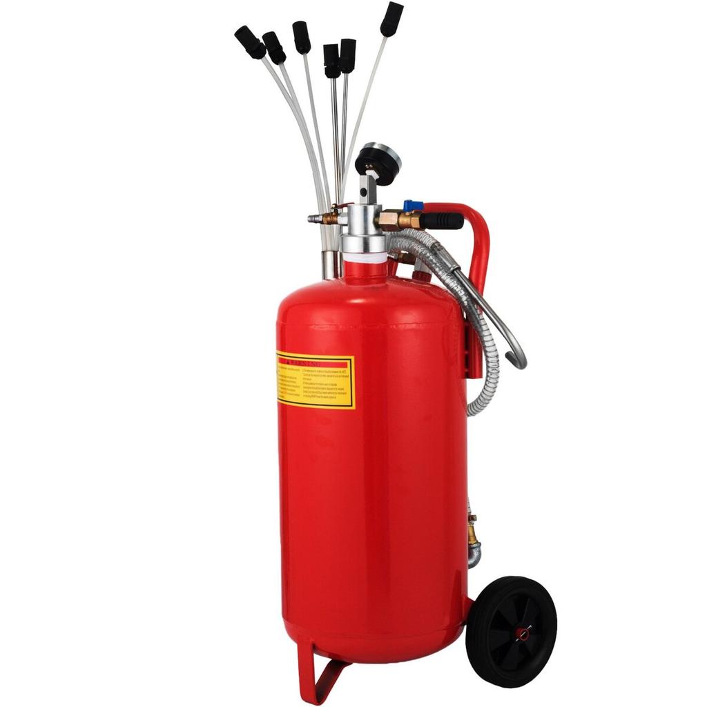 5 Gallon/22.7L Oil Extractor, Portable Air Pneumatic Waste Oil Garage Extractor Drain Draine Tank