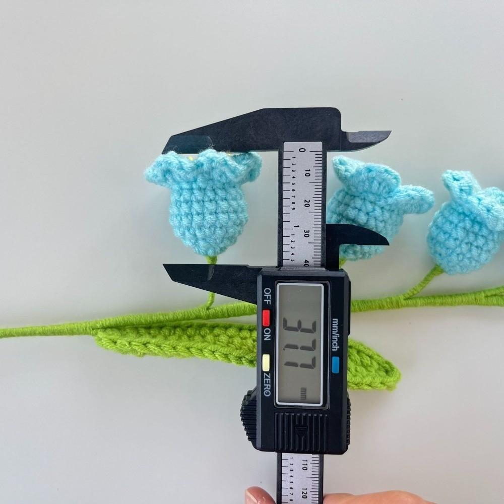 1pc Finished Product Lily of the Valley Crochet Flowers Hand-woven Knit Fake Flowers  Party Wedding