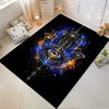 Mystical Hamsa Eye with Cosmic Patterns Non-slip rug suitable for living room and bedroom sofas
