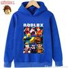 Soft Children Hoodie, Block Game Character Grid Cartoon Print Pullover Sweatshirt, Autumn Winter Casual Sport Long Sleeve Top For Kids Daily Wear