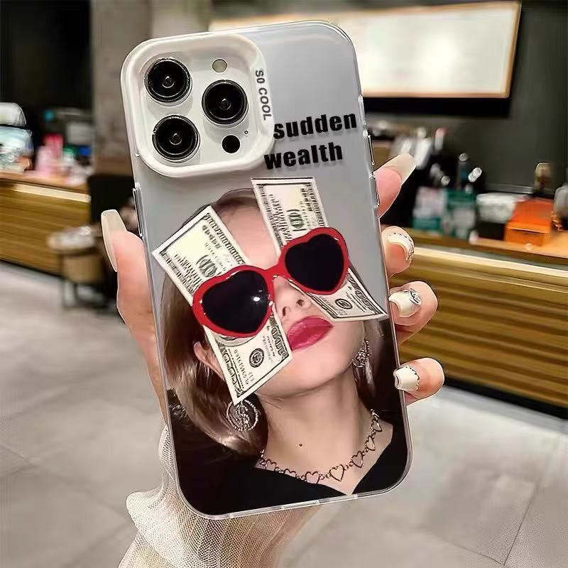 New European and American applicable iphone17 mobile phone case Apple 15promax/14 creative 13pro12 sunglasses 16xr