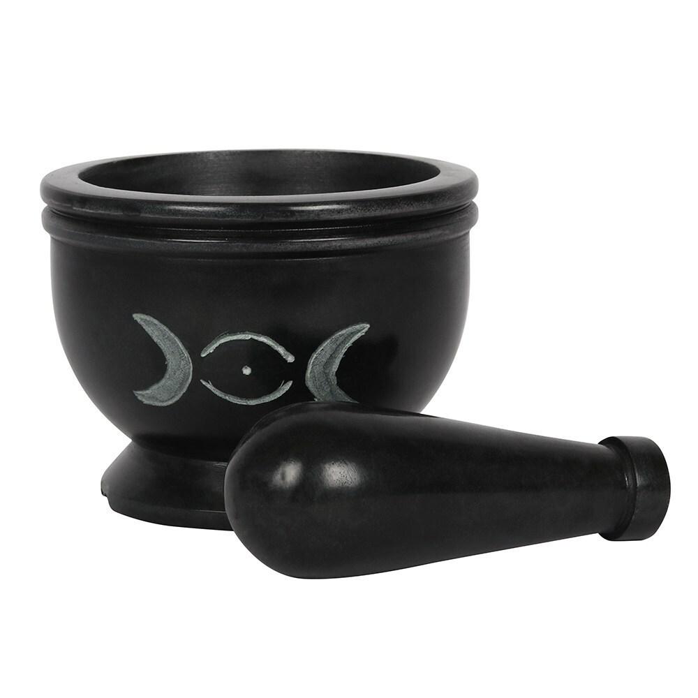 Something Different Triple Moon Soap Stone Pestle And Mortar