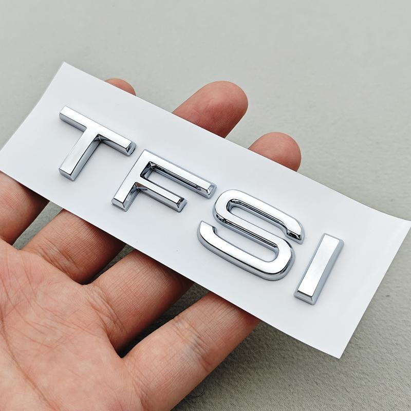 3D ABS Car Letter Logo 35TFSI 40TFSI 45TFSI Rear Trunk Tail Badge Emblem Decal For Audi A4 A5 A6 A8 Q3 Q5 Q7 Sticker Accessories