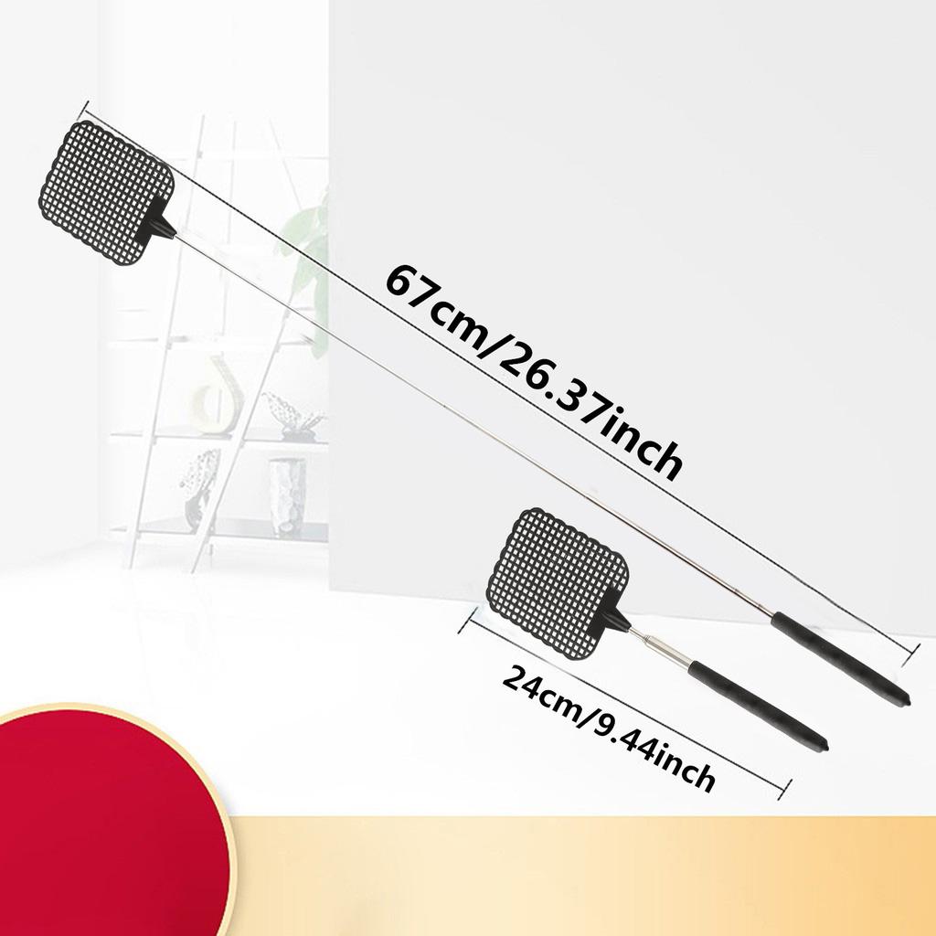 Mini Retractable Stainless Steel Fly Swatter Durable Retractable Fly Swatter