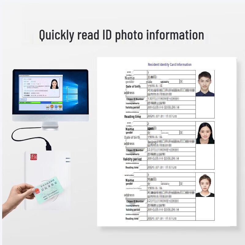 Jinglun Electronics IDR210-1 Driver-Free ID Card Reader